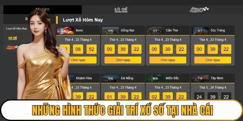 Những hình thức giải trí xổ số tại nhà cái